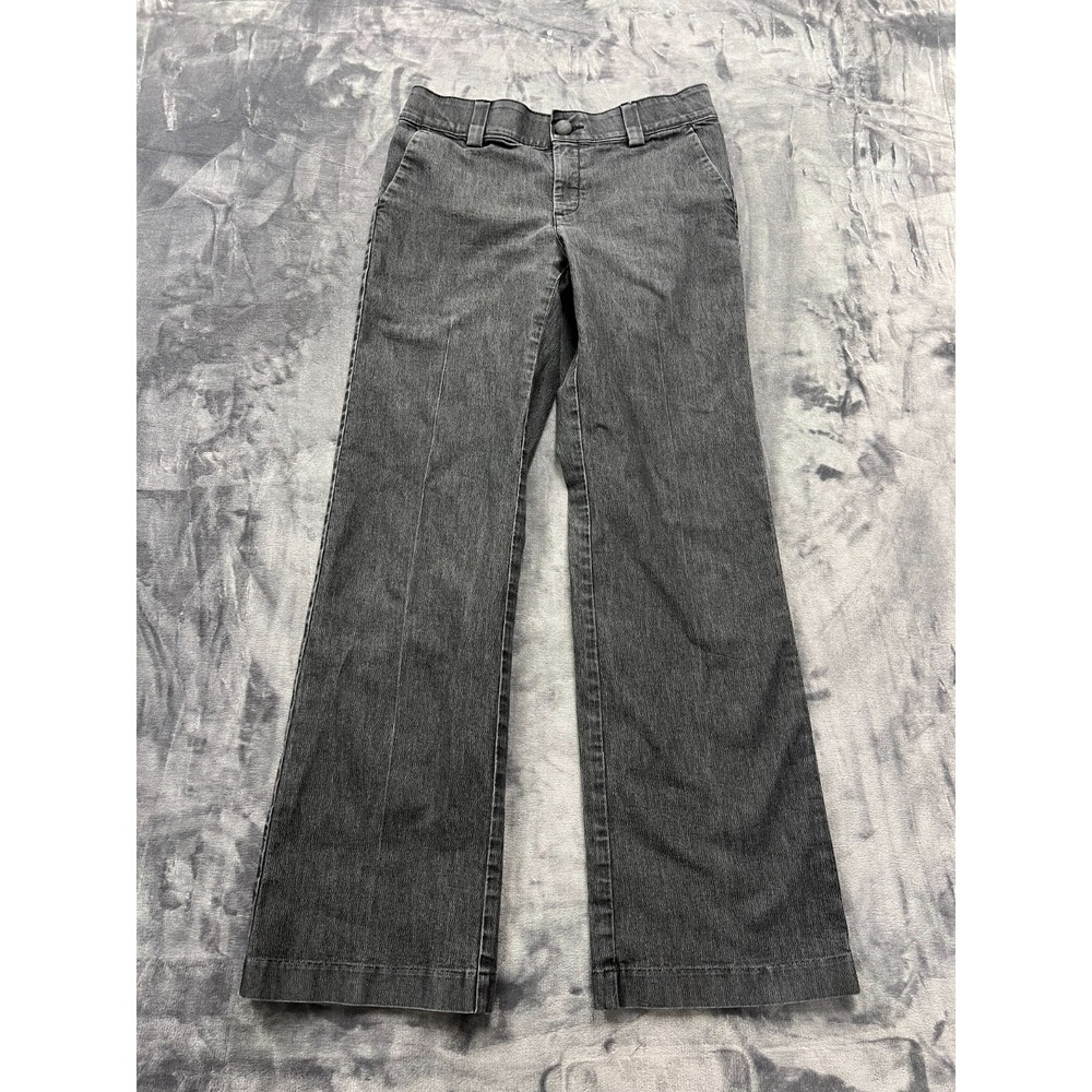 Lee‎ Platinum Monaco Pants Womens 6 Medium Charcoal Gray Straight Cotton Stretch